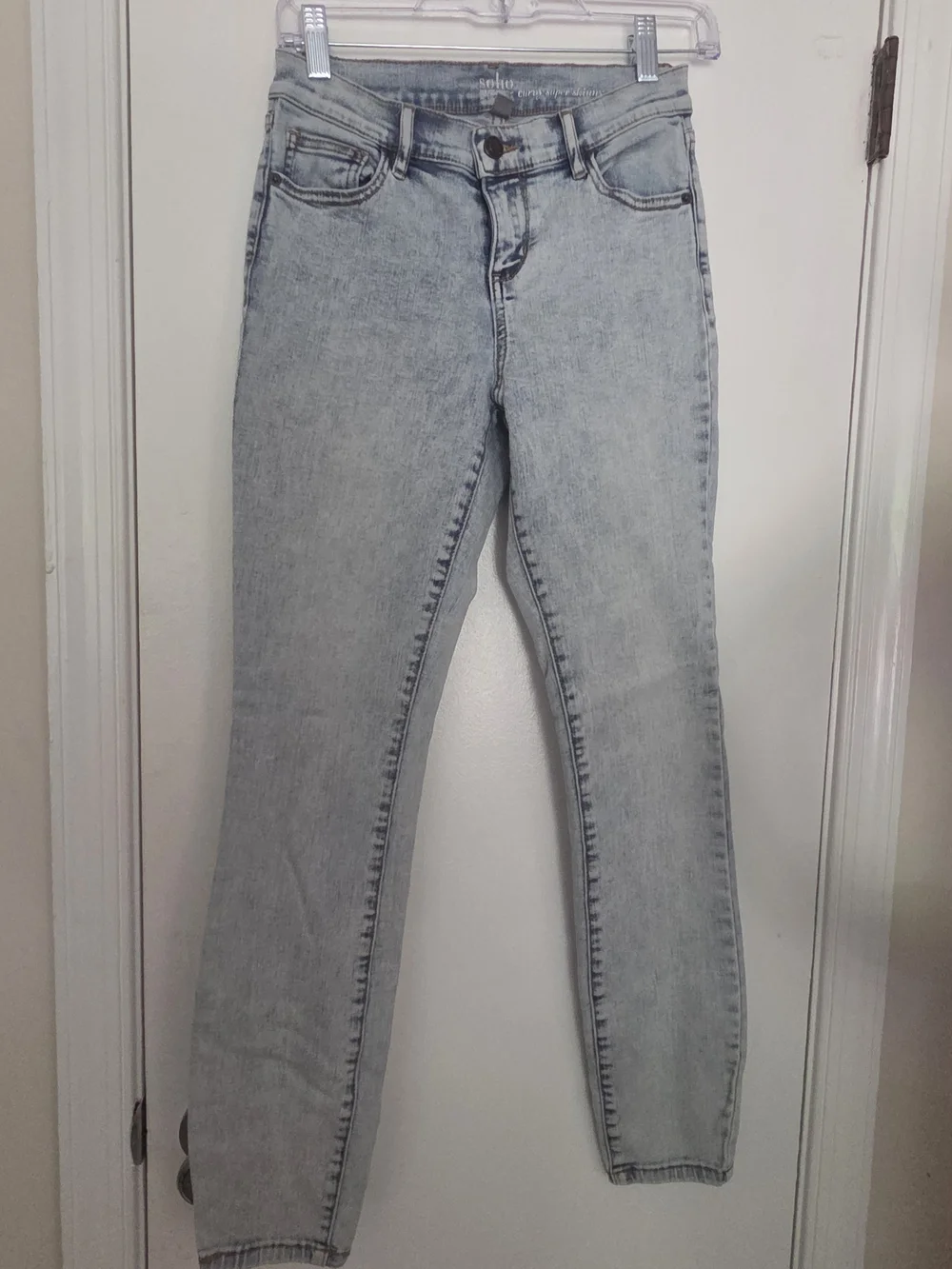 Soho New York & Co Curvy Super Skinny Jeans Size 4 Light Acid Wash
